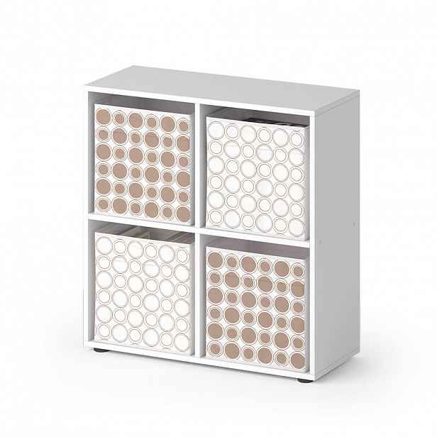 Vicco DĚLICÍ STĚNA Tetra Bílá 72.6 x 72 cm se 4 skládacími boxy opt.2