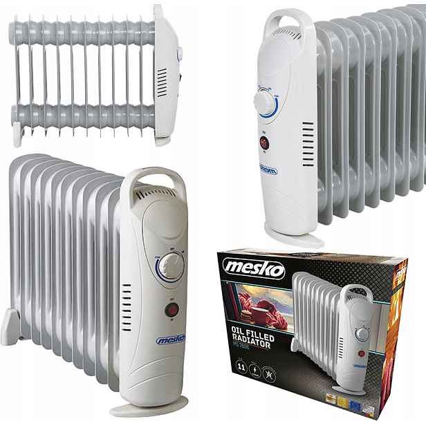 Elektrický Ohřívač Mesko Ms 7806 Olejový 11 Žeber Regulace Teploty 1200 W