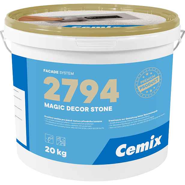 Omítka mozaiková Cemix 2794 MAGIC DECOR STONE barva 381 GRANIT WHITE 20 kg