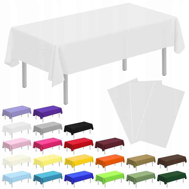 Shein Bílý Ubrus Na Stůl 12KUSŮ Pus S07__137X274