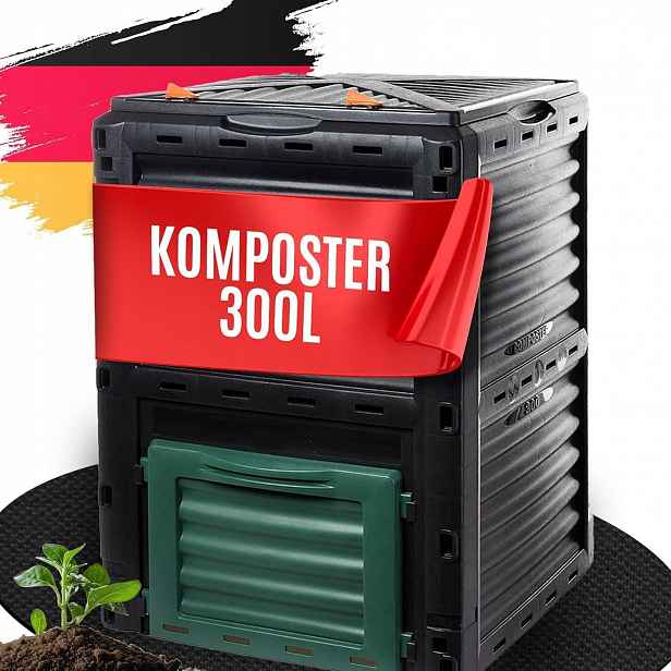 Zahradní Kompostér 300 L Termo S Víkem 83X61X61 CM Na Odpadky