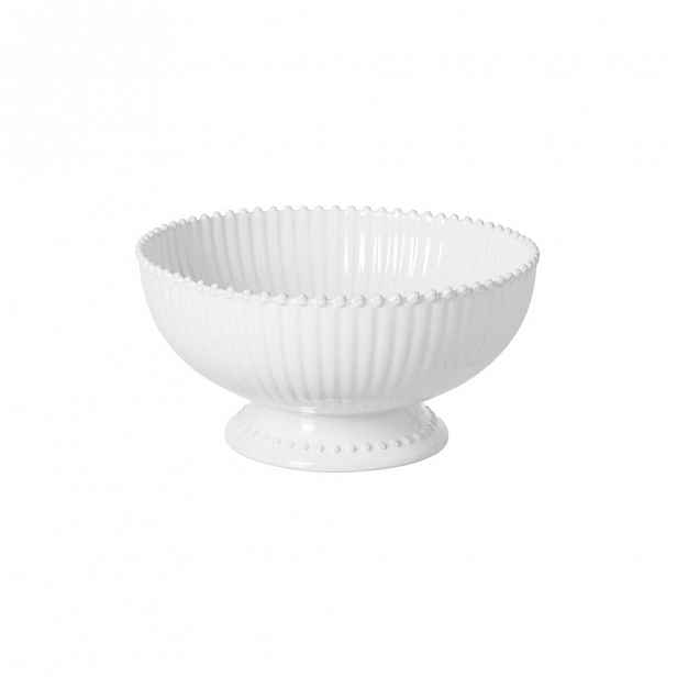 Bílá kameninová mísa na noze Costa Nova Pearl, ⌀ 32 cm