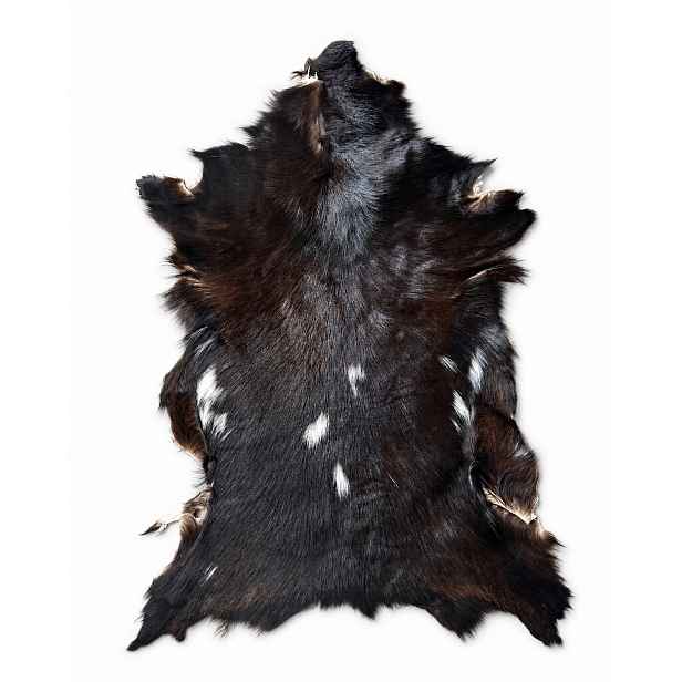 Dekorativní kozí kůže „Černá“ L/80 cm *přírodní*