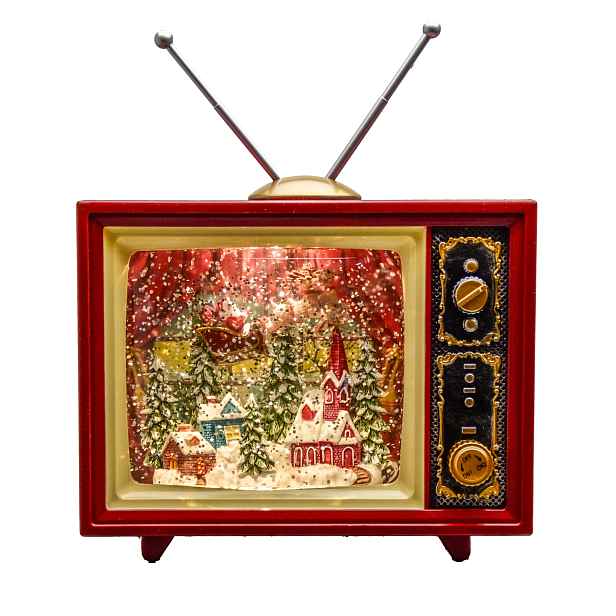 Vánoční Lampion Hudební Hrací Skříňka Tv Santa Clausem Sob Na Baterie Přes Usb