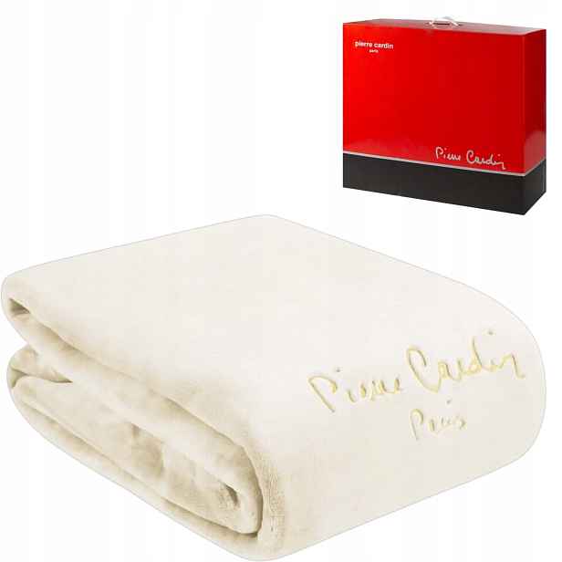 Deka Clara s vyšívaným logem Pierre Cardin Eurofirany krémová 160x200