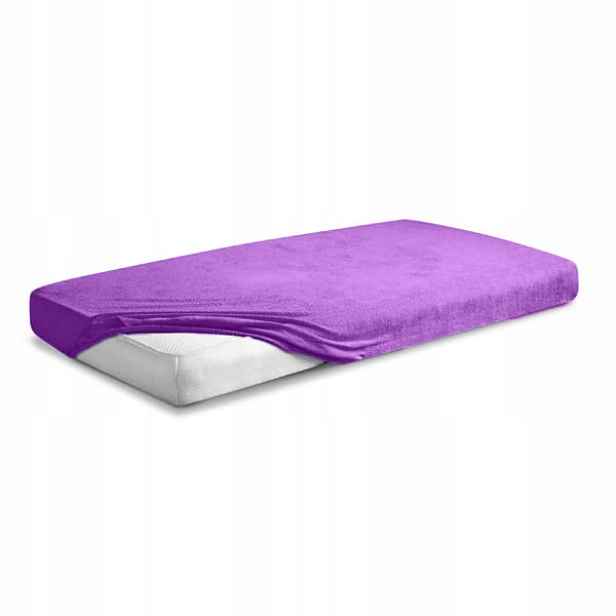 Froté Prostěradlo s gumou 150/160x190/200 Premium fialové