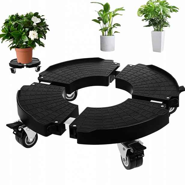 Podstavec Pod Květináč Na Kolečkách Mobilní Květináč Kulatý Platforma 40-57 cm