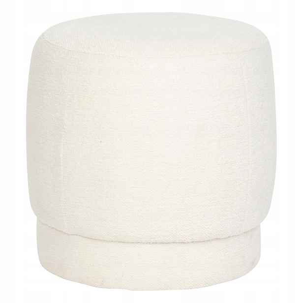 Čalouněný kulatý puf Amea bouclé, Ø 39 cm