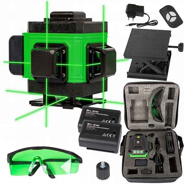 Laserová Vodováha 360 3D Křížový Laser Zelený 12 Linií Pro IP54 Pro Dlaždice