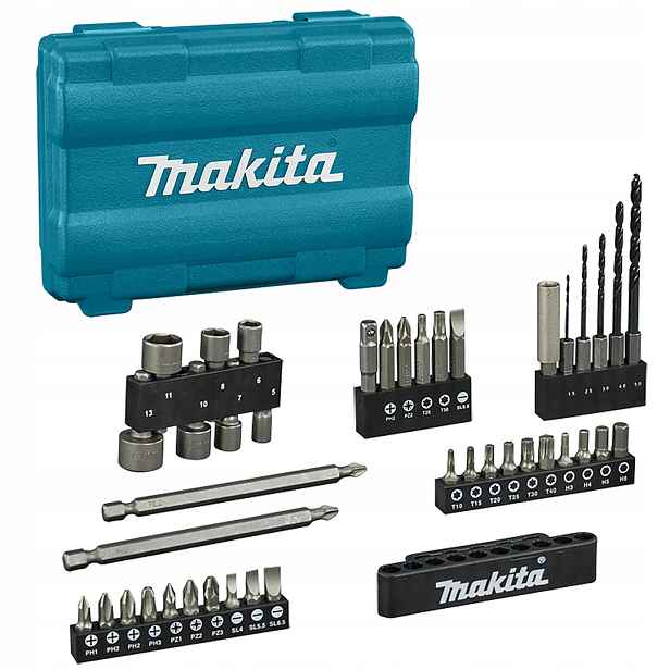 Sada 42 doplňků: bity, vrtáky, nástavce držák Makita E-13166