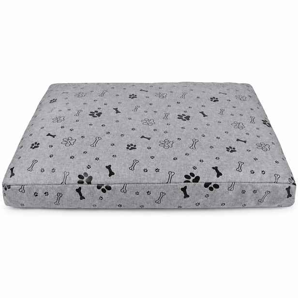 Voděodolná matrace pro psy ROCKY ZIP CLEAN šedá S, M, L, XL, 2XL, 3XL Rozměr: M 75x65x10 cm