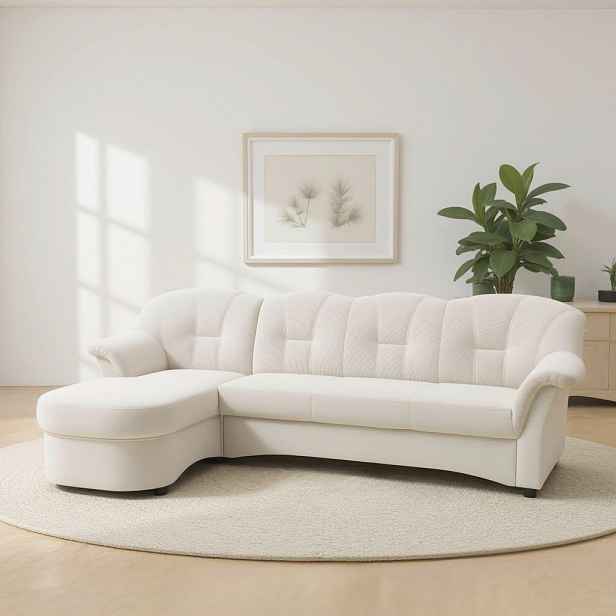 MID.YOU ROHOVÁ ROZKLÁDACÍ POHOVKA, textil, krémová