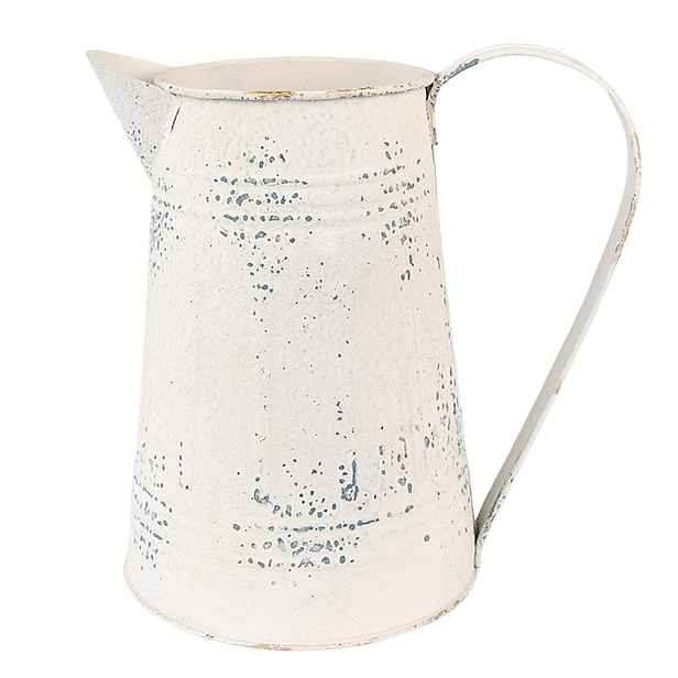 Béžový antik dekorační plechový džbán Fun Antique  - 22*14*21 cm Clayre & Eef