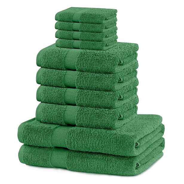 Restilo Sada ručníků DecoKing Kunis zelených, velikost 2*70x140+4*50x100+4*30x50
