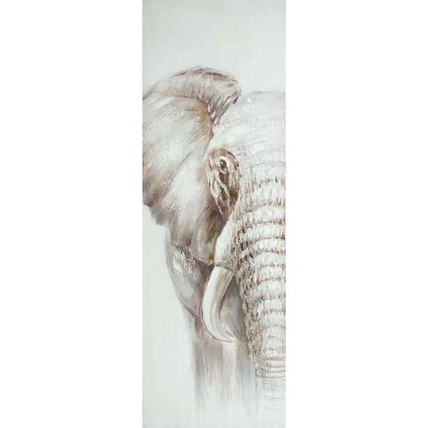 Ručně malovaný obraz Slon 40x120 cm