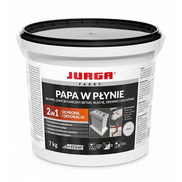 Tekutá lepenka voděodolná Jurga 7 kg Bílá
