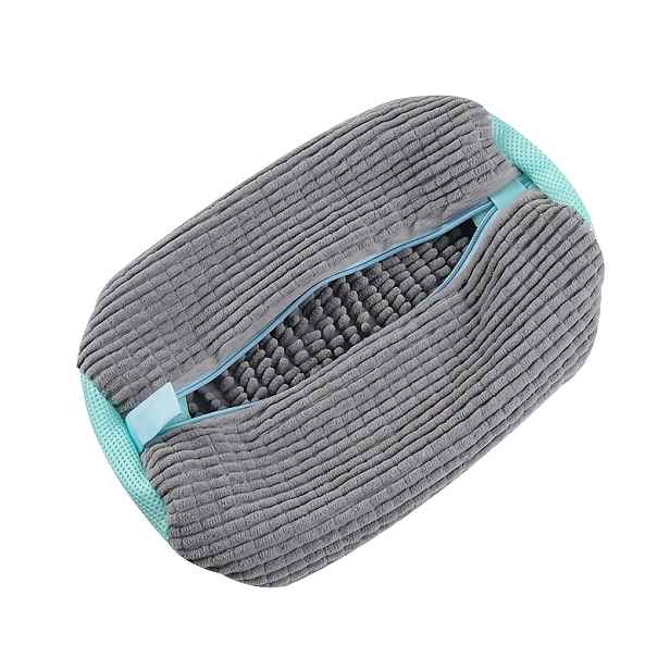 TEMU AQUASAFE 1ks Odolný pytel na praní obuvi, Měkký plyšový mikrovláknový chenille, Pratelný v pračce a vhodný do sušičky, Design snižující hluk,