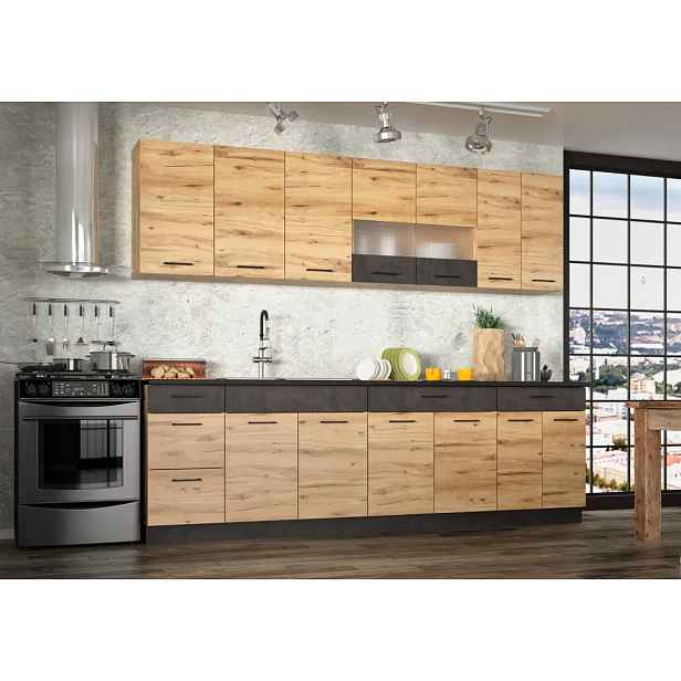 Casarredo Kuchyně GERDA 260 barva dub grenada/antracit