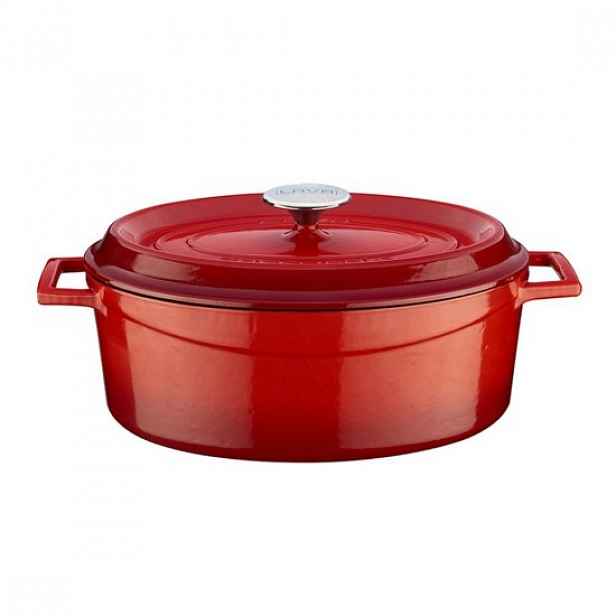 Oválný hrnec, litinový, 31 cm/5,47 l, "Trendy", červený - LAVA