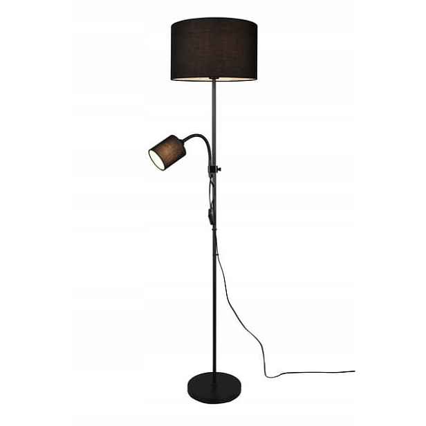 Rl Stojací podlahová lampa Owen černá, 160 cm, 2 světelné body