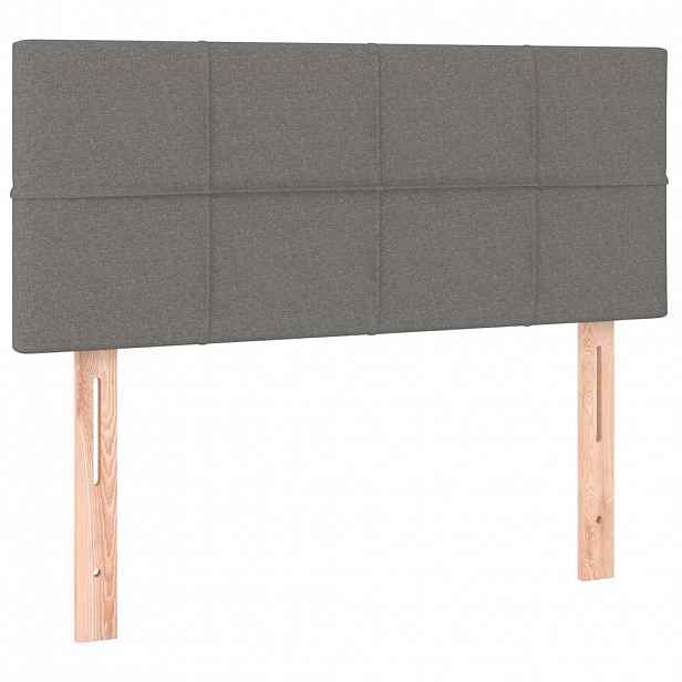 vidaXL Čelo postele tmavě šedé 90x5x78/88 cm textil