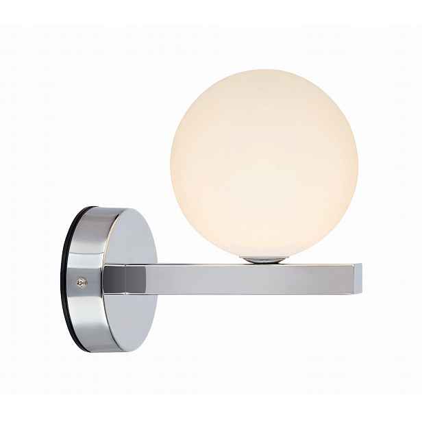 Skleněné nástěnné svítidlo Stream Wall 1L Chrome/white IP44 Markslojd