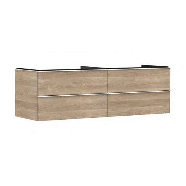 Skříňka pod umyvadlo pod desku Hansgrohe Xelu Q 156x49,5x55 cm přírodní dub 54092700