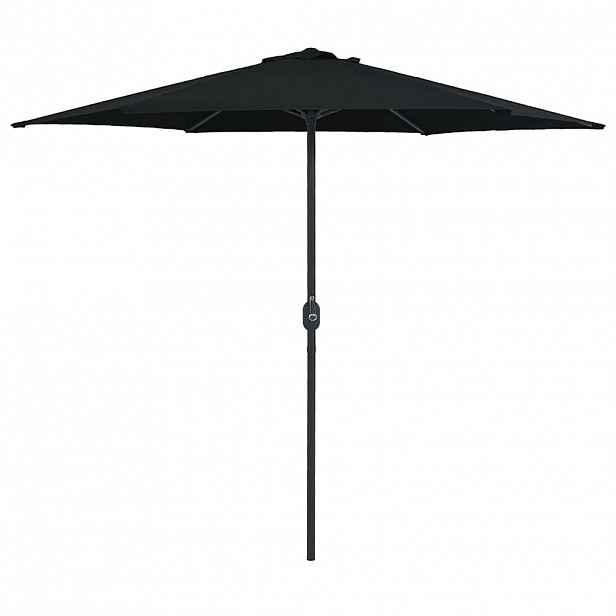 vidaXL Zahradní slunečník s hliníkovou tyčí 270 x 246 cm černý