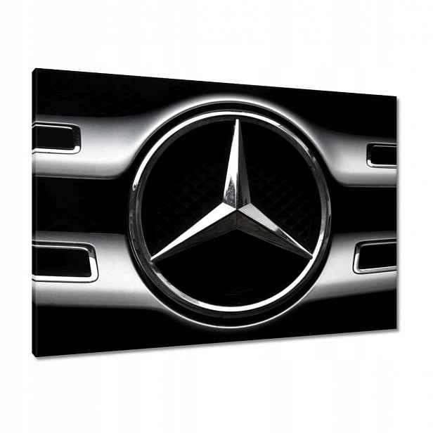 Obrazy 100x70 Mercedes Černobílé