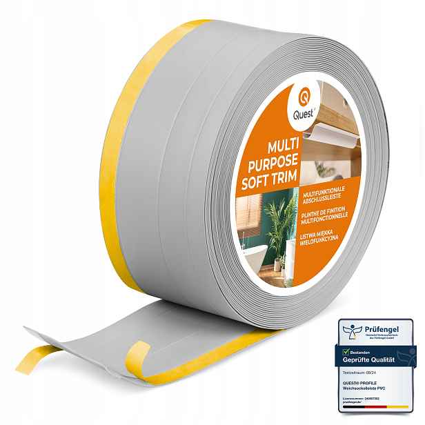 Pvc dokončovací lišta 4v1 samolepicí, šedá 120 mm, 25 m, W2