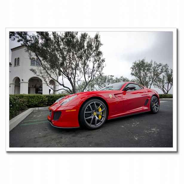 Plakáty v rámu 70x50 Červené auto Ferrari