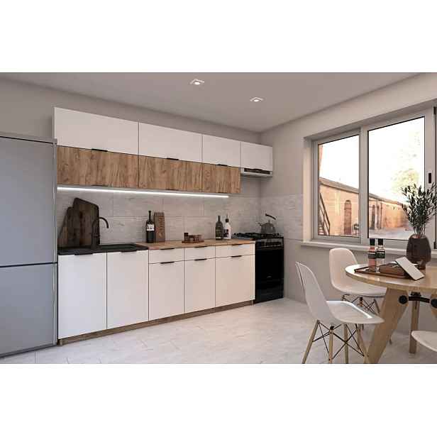 Casarredo Kuchyně HOBART 280 bílá/dub kraft
