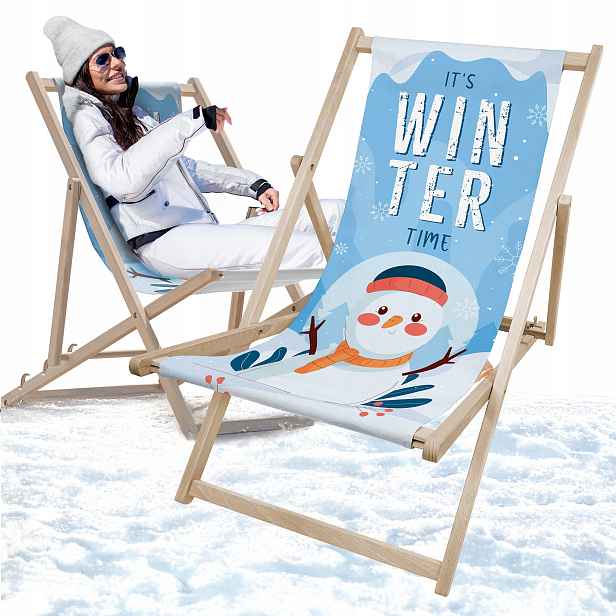 Lehátko s potiskem I'ts Winter Time Dárek Pro Lyžaře K Odpočinku
