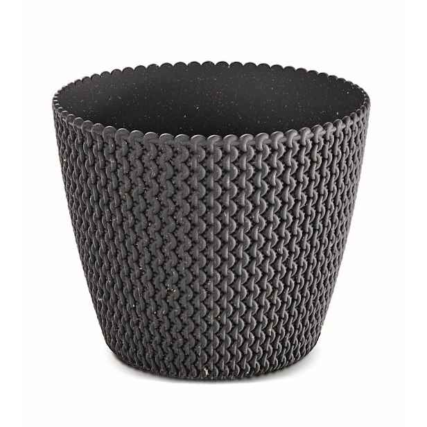 Prosperplast Květináč PLOWY ECO antracit, varianta 13 cm