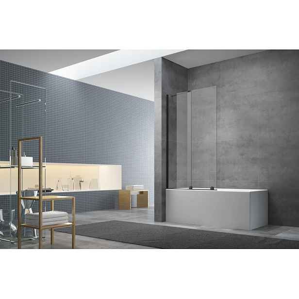 Vanová zástěna Swiss Aqua Technologies X-motion 150x75 cm černá SATWIXMVZ150C