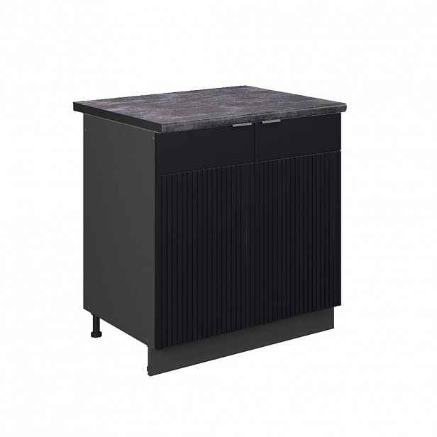 Vicco SKŘÍŇKA POD DŘEZ Fame-Line Černý pruhovaný 80 cm , PD Antracit