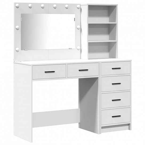 vidaXL Kosmetický stůl 2 ks Bílá 78.5 x 41 x 135 cm Kompozitní dřevo