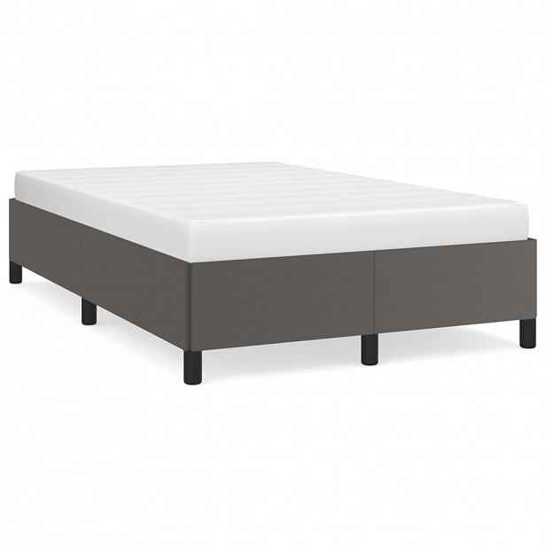 vidaXL Rám postele bez matrace šedý 120x190 cm umělá kůže