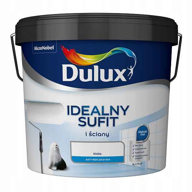 Dulux Barva Ideální Strop 5L Bílá Antireflexní