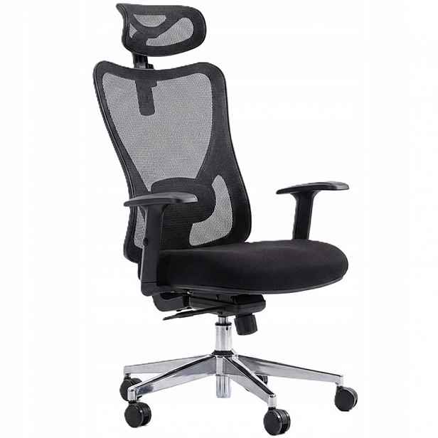 Ergonomická kancelářská židle G-OCNC23-0327-BK, s 2D bederní opěrkou, černá