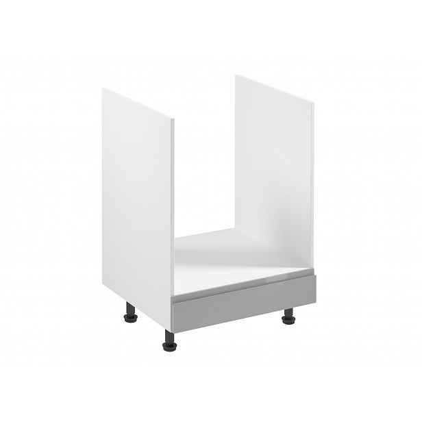 Kuchyňská skříňka pro vestavnou troubu ARBOR - šířka 60 cm, lesklá šedá / bílá