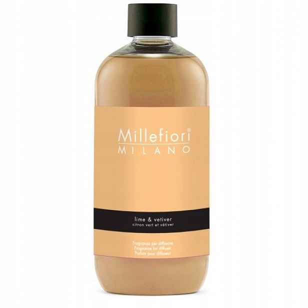 Millefiori Milano Lime & Vetiver doplňovač vonných tyčinek 500 ml