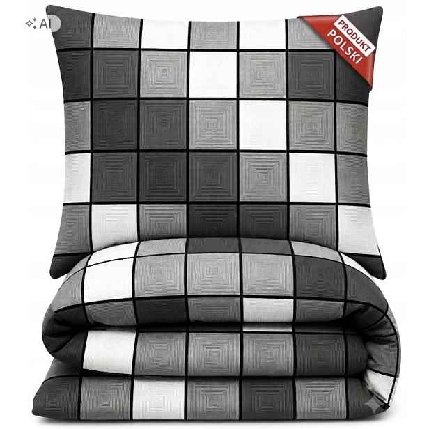 Povlečení 160x200 100% Bavlna Sada 3 kusů 2x70x80 na zip Polsko W173