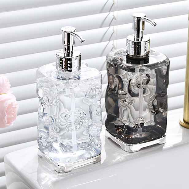 TEMU 2 ks Velkokapacitní 550ml luxusní elegantní lahvičky na pleťové vody s pumpičkou, odolné proti skvrnám, vhodné pro domácí i hotelové použití,