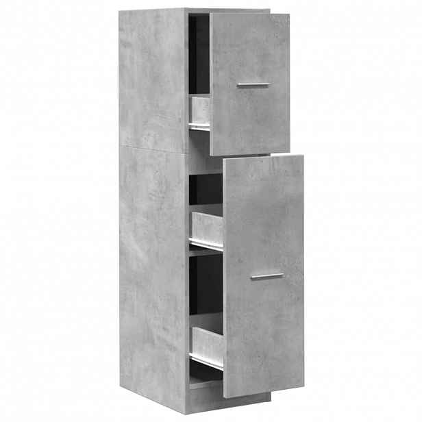 vidaXL Skříňka na léky betonově šedá 30x41x118 cm kompozitní dřevo