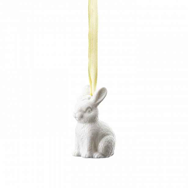 Rosenthal Velikonoční závěsná dekorace porcelánový zajíček sedící, 6 cm