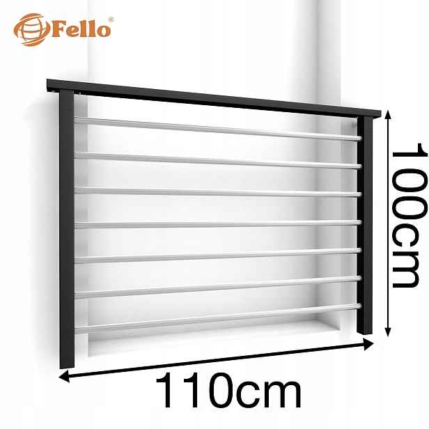 Standard Francouzský balkon 110 cm Balustrada Ral