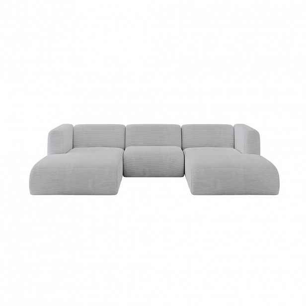 ALTDECOR SEDACÍ SOUPRAVA DO U MIRA-U1 317x179x70 Šedá Manšestr