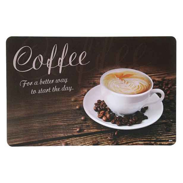 Držák na talíře (prostírání na stůl), 43,5 x 28 cm, plastový, Coffee -