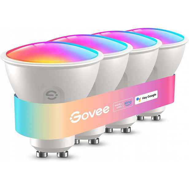Led Žárovka GU10 Wifi Rgbww Sada 4 Ks Stmívatelná 400LM Synchro Hudba